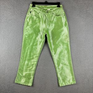 Watch LA Jeans Women’s Size 9/10 Pockets Green Shiny USA Made Straight Leg